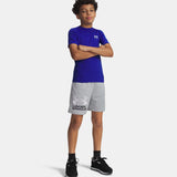 Under Armour Tech Logo Shorts In Grey