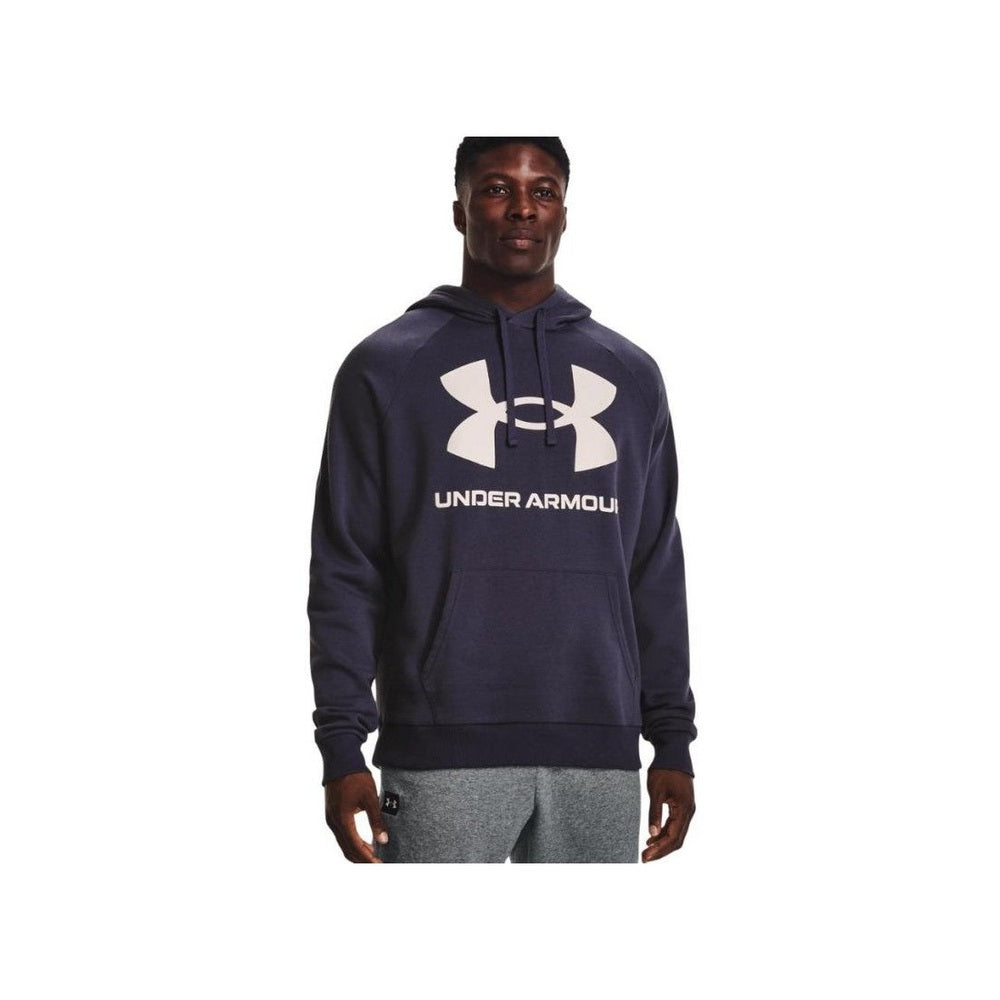 Under Armour Mens Rival Fleece Big Logo Hoodie In Violet
