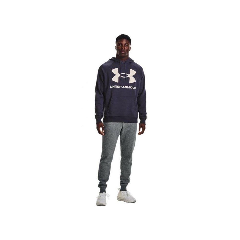 Under Armour Mens Rival Fleece Big Logo Hoodie In Violet