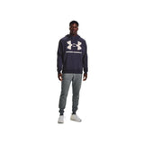 Under Armour Mens Rival Fleece Big Logo Hoodie In Violet