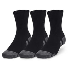 Under Armour Mens 3 Pack Perfomance Cotton Socks in Black