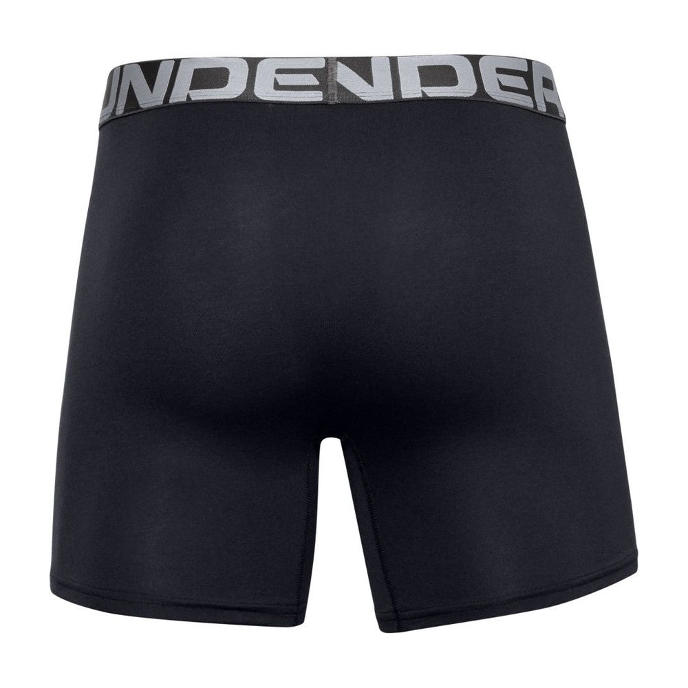 Under Armour Mens Charged Cotton 6" Boxerjock In Black