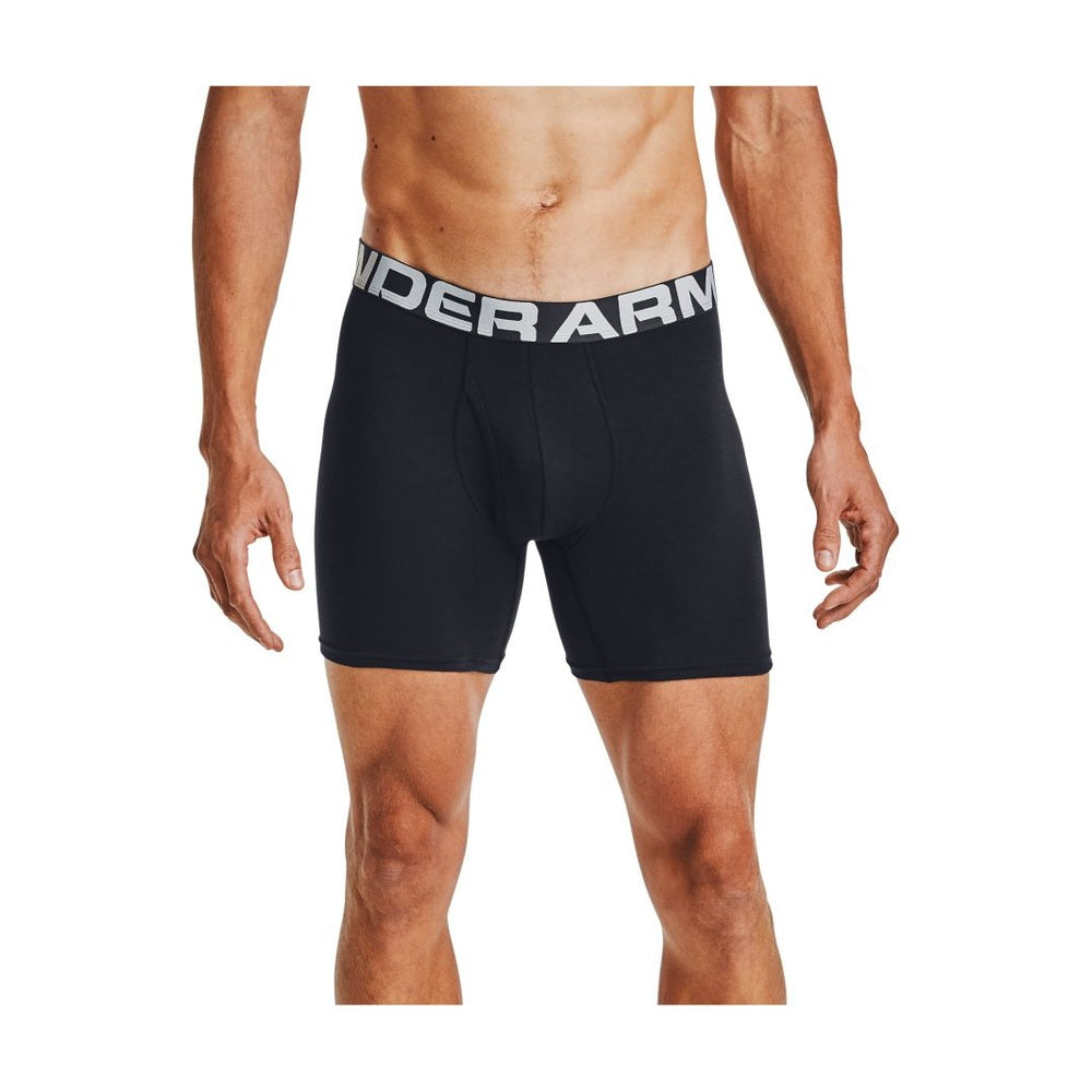 Under Armour Mens Charged Cotton 6" Boxerjock In Black