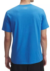 Under Armour Mens Boxed Logo T-Shirts In Blue