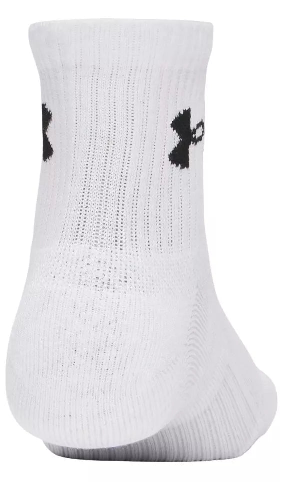 Under Armour Unisex Perfomance 3 Pack Cotton Socks In Black & Grey