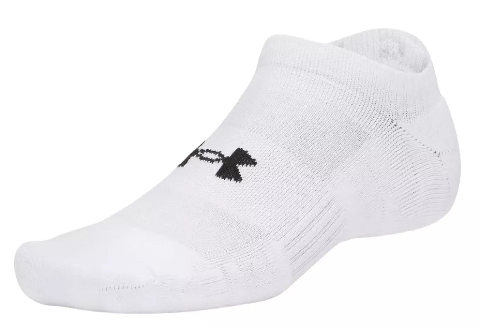 Under Armour Unisex Perfomance 3 Pack Cotton Socks In Black & White