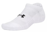 Under Armour Unisex Perfomance 3 Pack Cotton Socks In Black & White