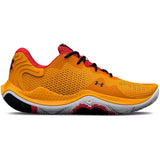 Under Armour Unisex Spawn 4 Sneakers In Orange/White