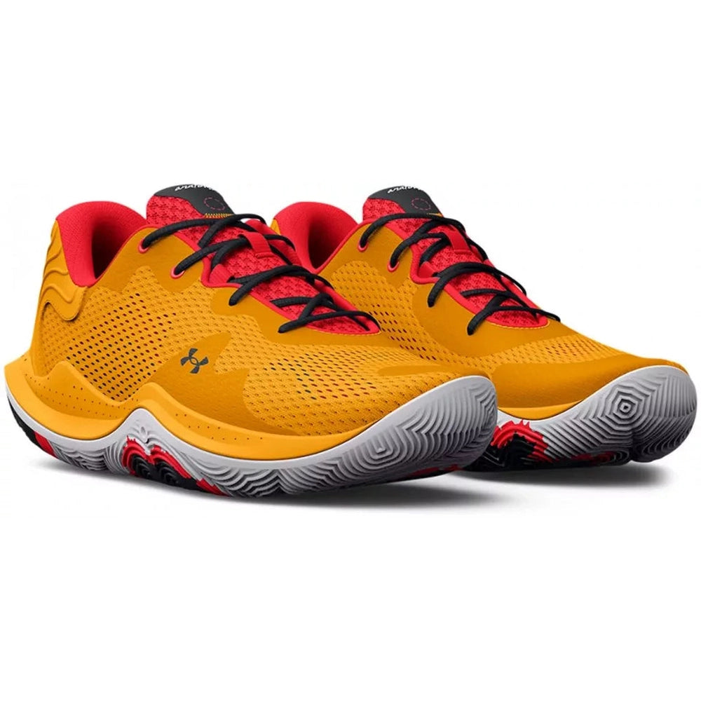 Under Armour Unisex Spawn 4 Sneakers In Orange/White