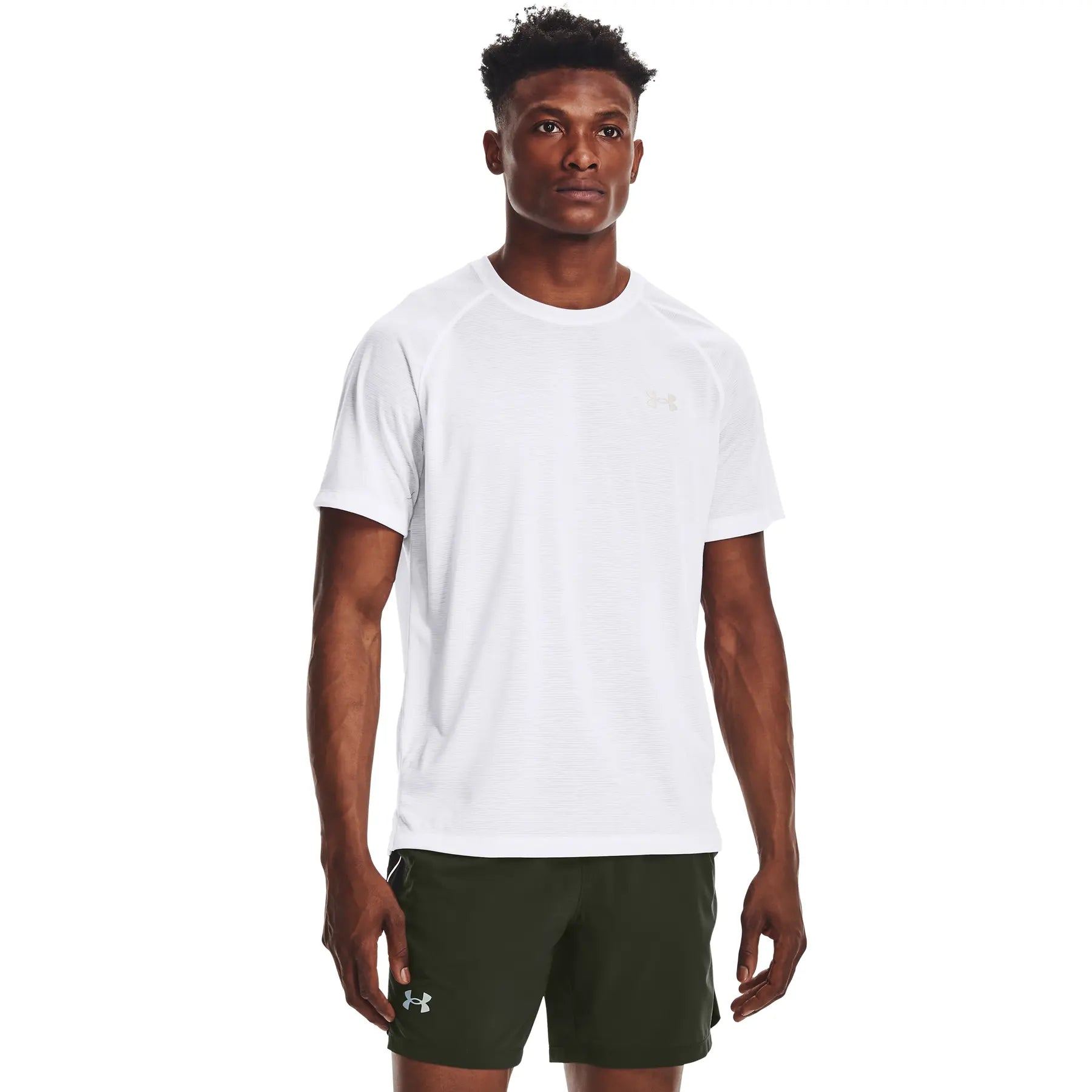 Under Armour Streaker Short Sleeve T-shirt In White