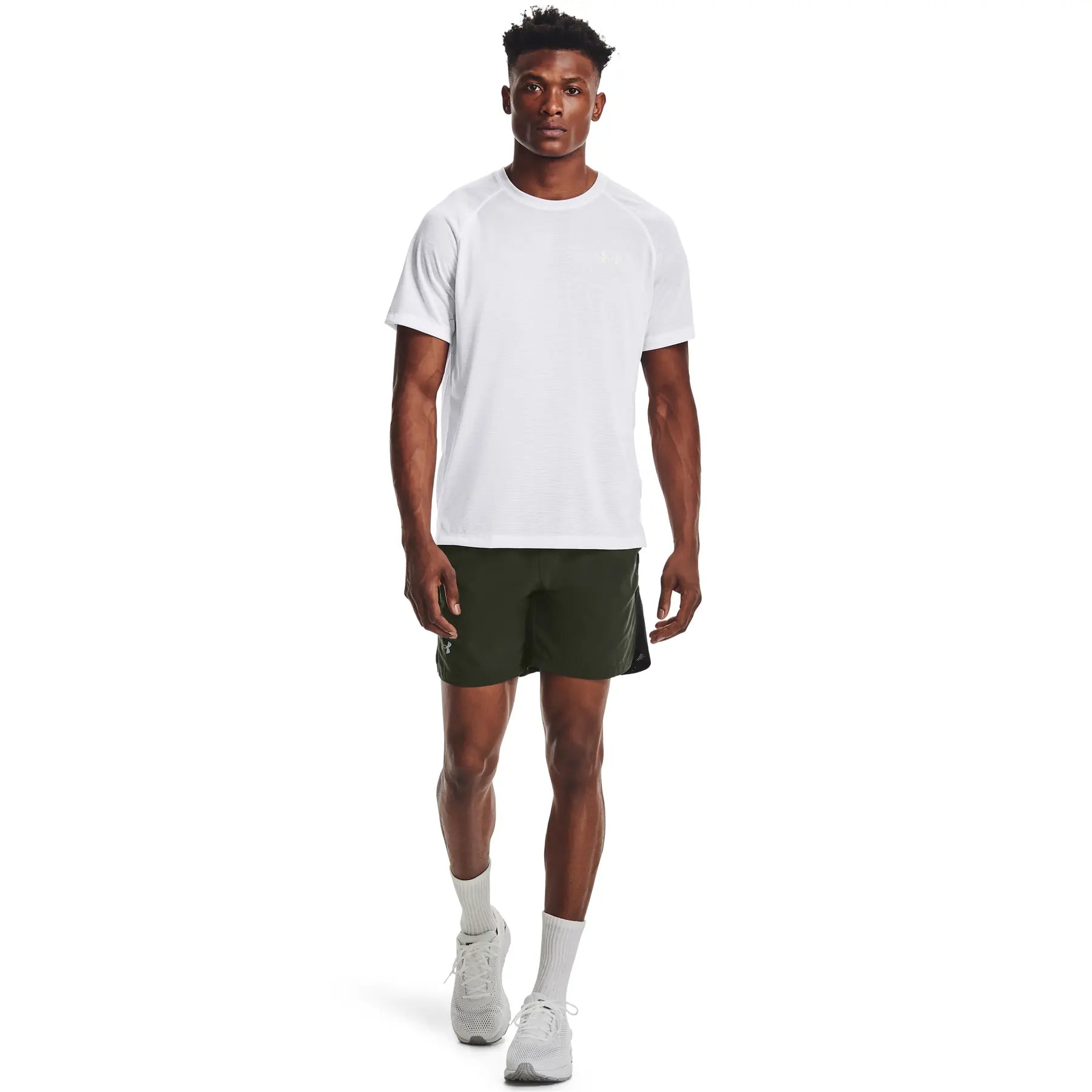 Under Armour Streaker Short Sleeve T-shirt In White