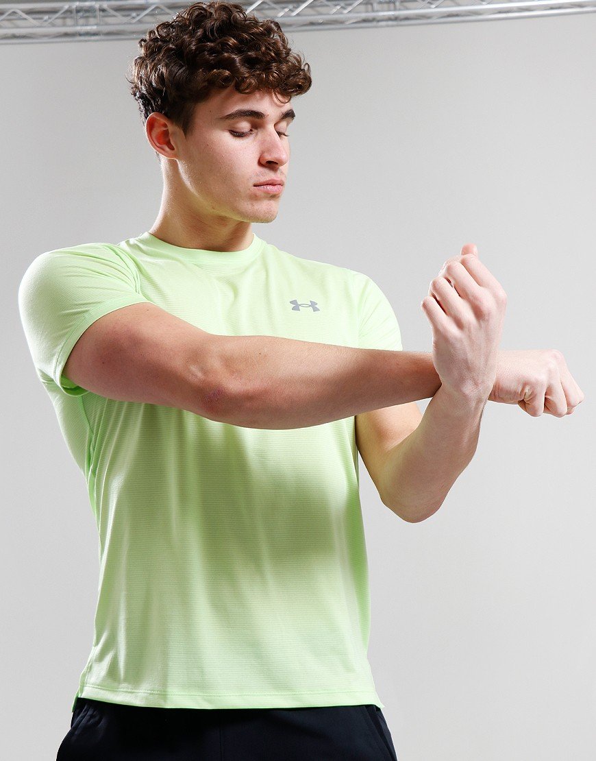 Under Armour Launch Short Sleeve T-Shirt In Lime Green