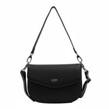 Lefel Round Flap Sling Bag In Black