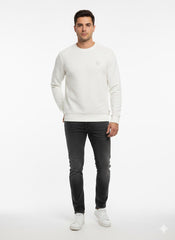 Vialli Mens Kinnas Sweatshirt In White