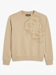 Guess Boys Long Sleeve Sweatshirt In Stone
