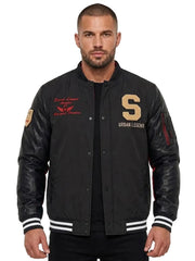 Soviet Mens Chandler Mens Baseball Jacket In Black