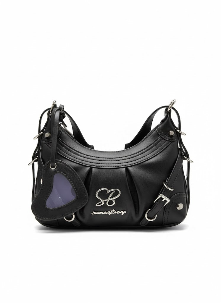 Sissyboy Front Belt Detailed Shoulder Bag In Black