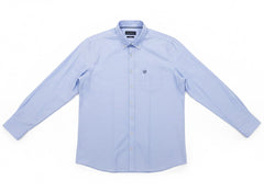 Bugatti Mens Casual Long Sleeve Shirt In Light Blue