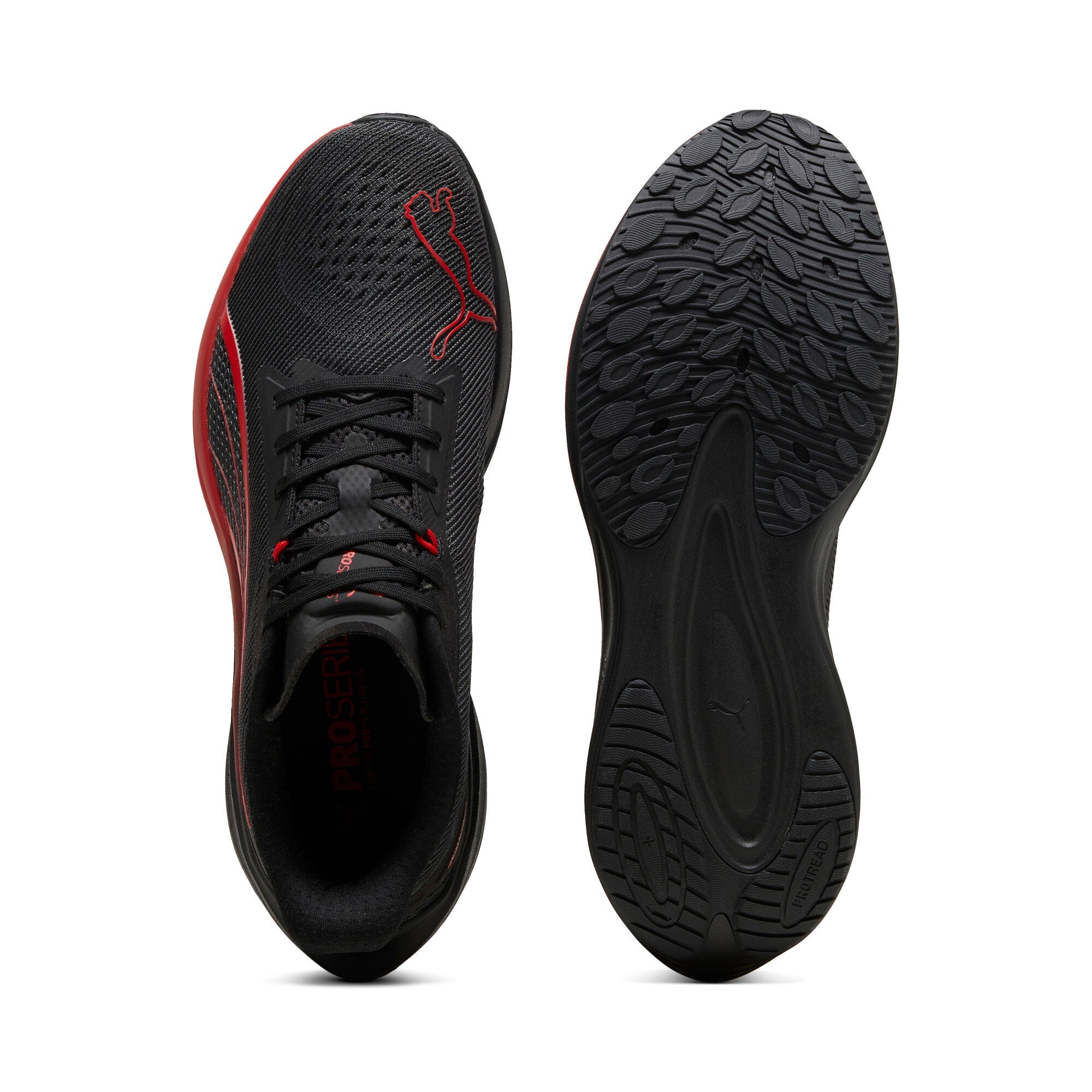 Puma Mens Darter Pro Fade Sneakers In Black/Red
