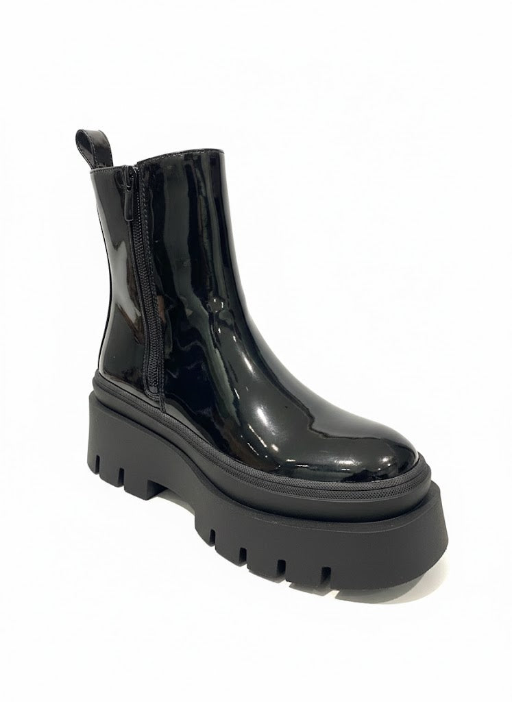 Sissyboy Womens Alma Patent Ankle Boots In Black