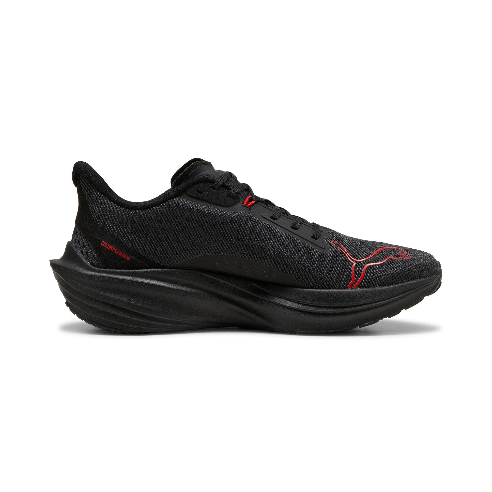 Puma Mens Darter Pro Fade Sneakers In Black/Red