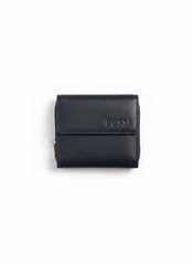 Bossi Womens Mopane Small Leather Flap Closure Purse In Navy