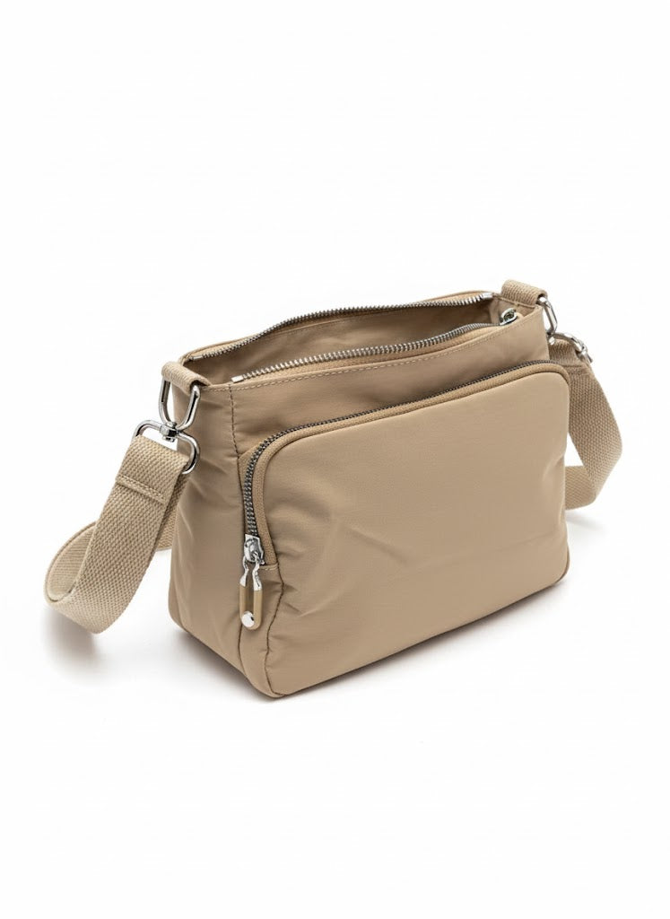 Free Spirit Medium Multi Pocket Leightweight Sling Bag Sand