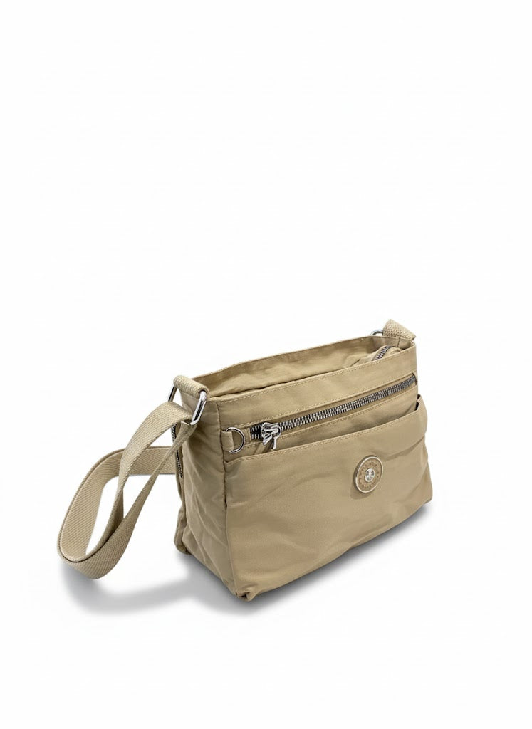 Free Spirit Medium Multi Pocket Leightweight Sling Bag Sand