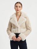 Sissy boy Womens Reversible Faux Fur And Faux Suede In Cream