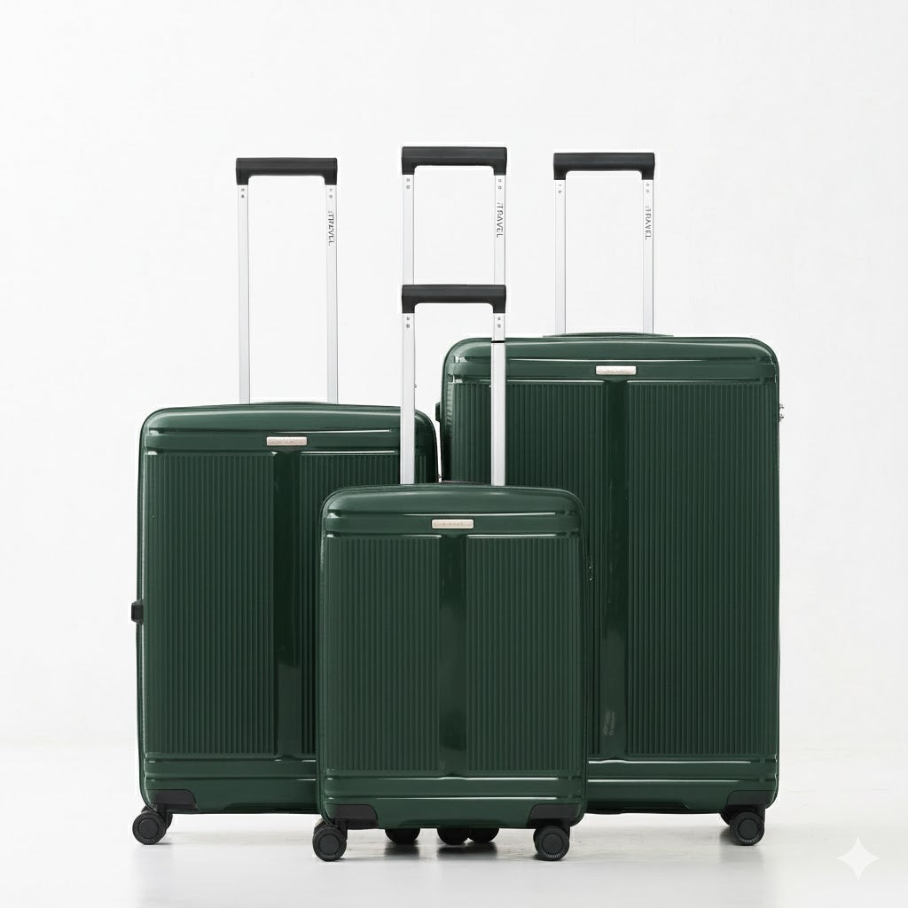 I Travel Malaga Trolley Set Dark Green