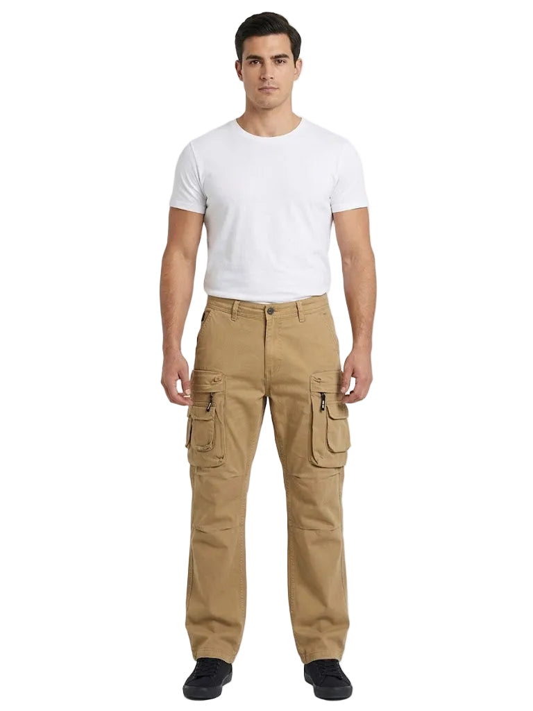 Soviet  Mens Cargo Pants In Khaki