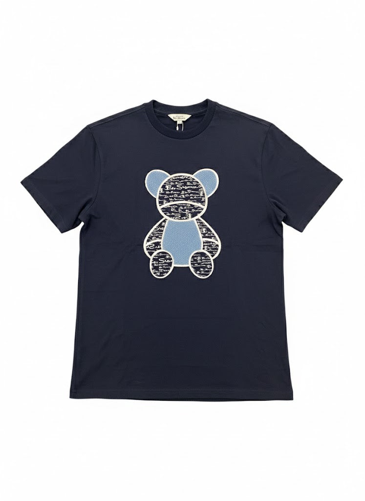 Ben Sherman Mens Fur Bear T-Shirt In Navy