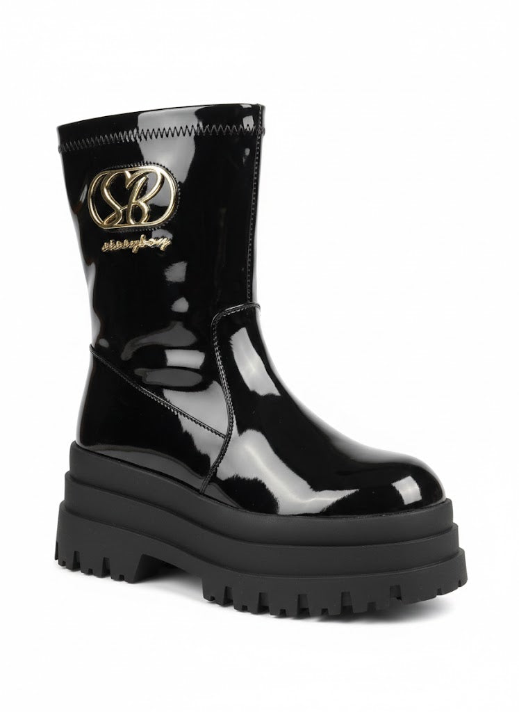 Sissyboy Womens Annette Platform Boots In Black