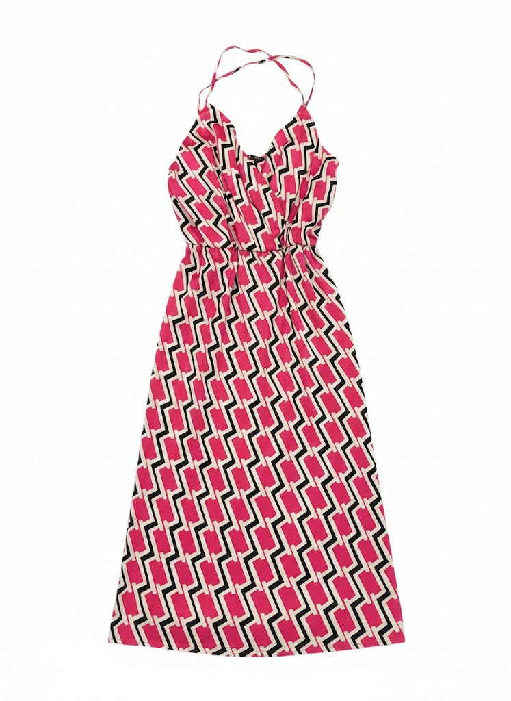 Sissy boy Womens Strappy Wrap Midi Dress In Pink