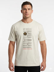 Boerboel Mens Cotton Printed T-shirt In Stone