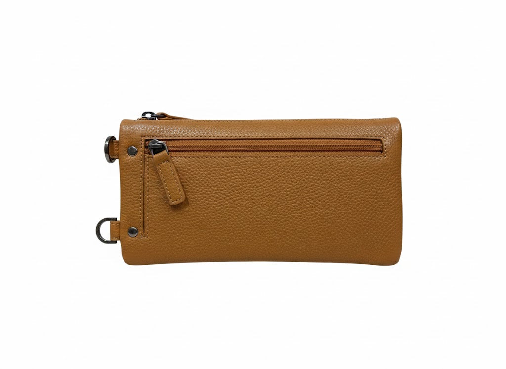Lefel Upright Mobile Purse In Cognac