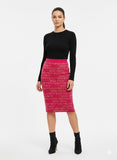 Sissyboy Womens Midi Lurex Knit Skirt In Cerise