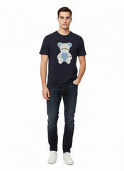 Ben Sherman Mens Fur Bear T-Shirt In Navy