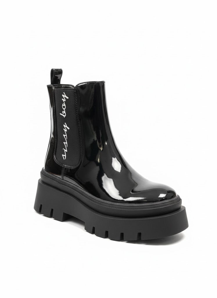 Sissyboy Womens Alma Patent Ankle Boots In Black