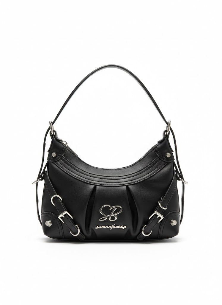 Sissyboy Front Belt Detailed Shoulder Bag In Black