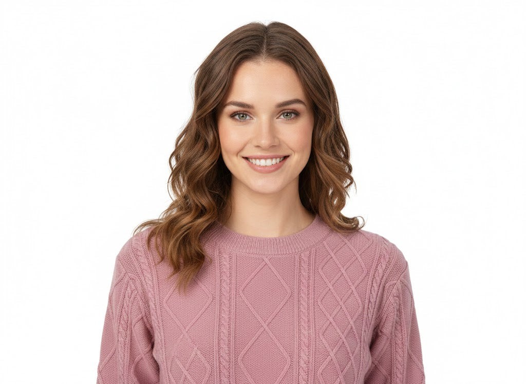 Sissyboy Ladies Boxy Cable Knit Jersey In Pink