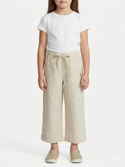 Polo Girls Charlotte Wide Leg Pant In Natural