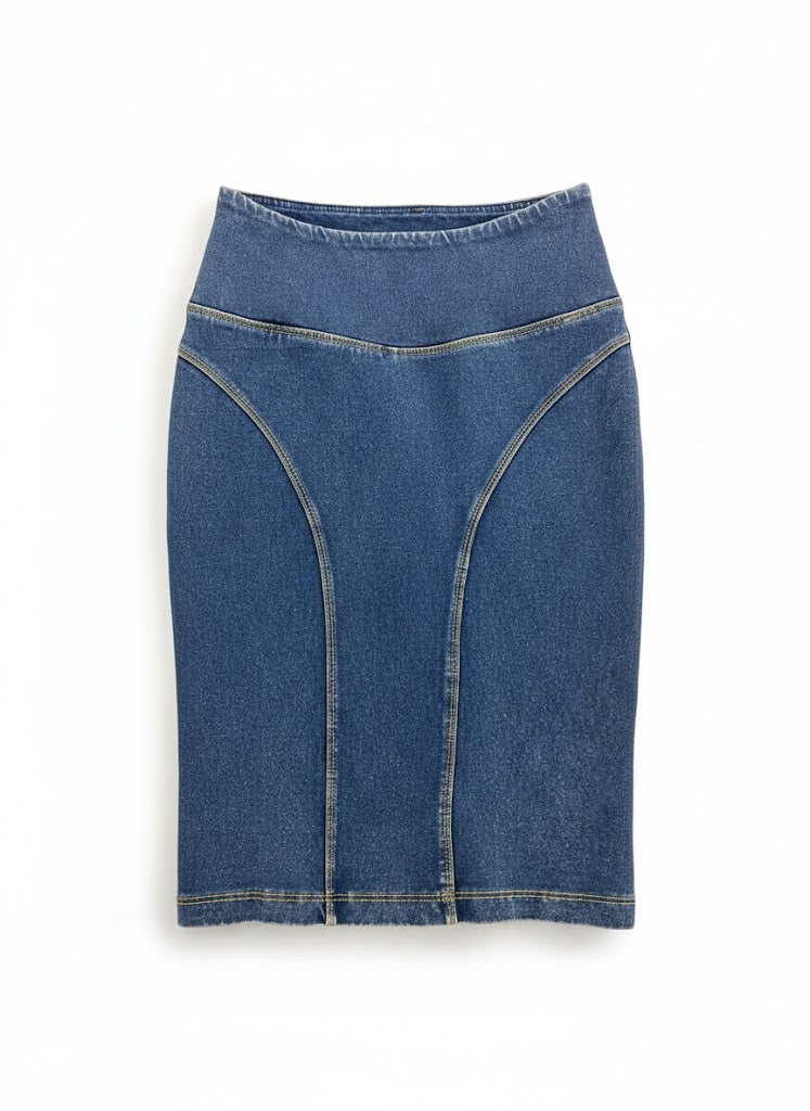 Freddy Womens Wrup Skirt In Denim Blue