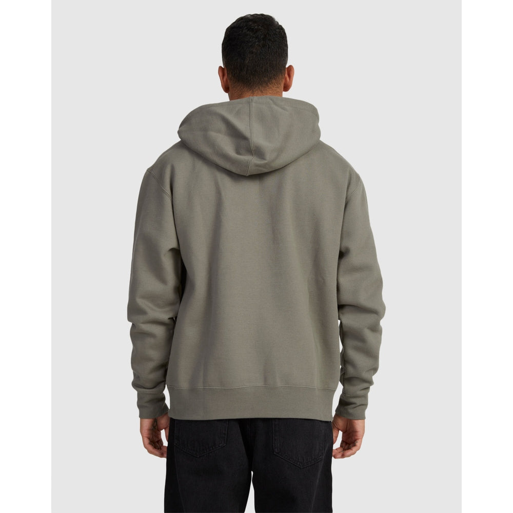 Rvca Drawn In Hoodie In Olive