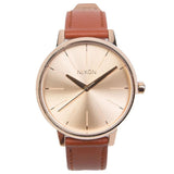 Nixon Kengsinton Mens Leather Strap Watch In Tan