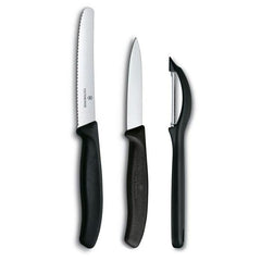 Victorinox Classic 3Pc Paring W/Peeler Bx Black