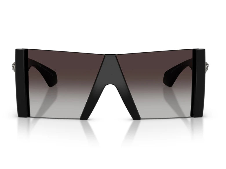 Versace Unisex Medusa Shield Oversized Sunglasses In Black
