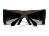 Versace Unisex Medusa Shield Oversized Sunglasses In Black