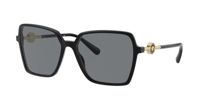 Versace Square Frame 58 Sunglasses For Women In Black