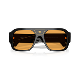 Versace Unisex Gb1 Orange Lens Sunglasses In Black